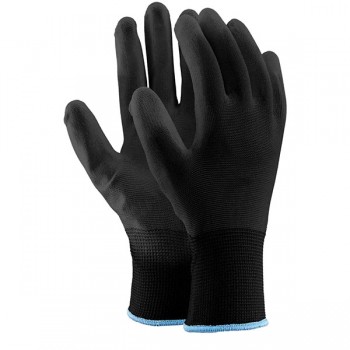 ПВХ рукавиці чорного кольору (673)